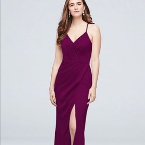 Beautiful burgundy dress from David’s Bridal